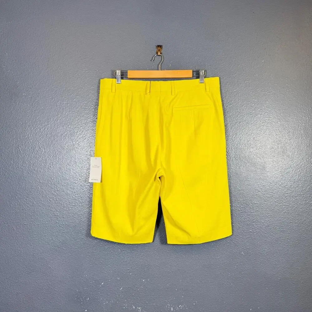 Dries Van Noten 42 men’s Palfora 2109 classic lemon chino shorts NWT